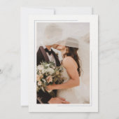 Classic Minimalist Blue Floral Wedding 招待状 (裏面)