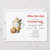 Classic minimalist christmas cocktails party  招待状 (正面)