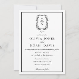 classic minimalist elegant qr  wedding Invitation 招待状