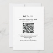 classic minimalist elegant qr  wedding Invitation 招待状 (裏面)