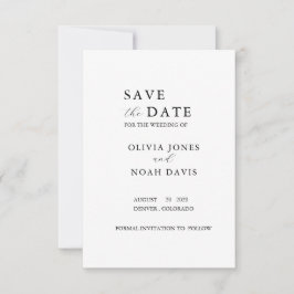 CLASSIC MINIMALIST ELEGANT SAVE THE DATE セーブザデート