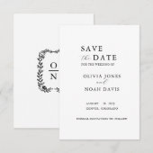 CLASSIC MINIMALIST ELEGANT SAVE THE DATE セーブザデート (正面/裏面)