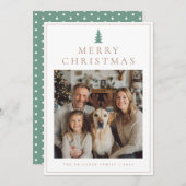 Classic Minimalist Merry Christmas Photo シーズンカード (正面/裏面)