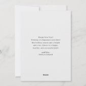 Classic Minimalist New Years Newlywed Photo シーズンカード (裏面)