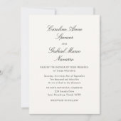 Classic Minimalist Simplistic Wedding Invitation 招待状 (正面)
