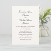 Classic Minimalist Simplistic Wedding Invitation 招待状 (スタンド正面)