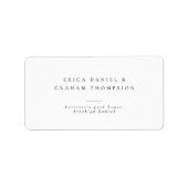 Classic Minimalist Wedding Address Label ラベル (正面)