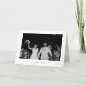 Classic Minimalist Wedding Photo Folded  サンキューカード (正面)