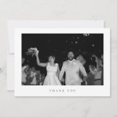 Classic Minimalist Wedding Photo Thank You Card サンキューカード (正面)