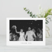 Classic Minimalist Wedding Photo Thank You Card サンキューカード (スタンド正面)