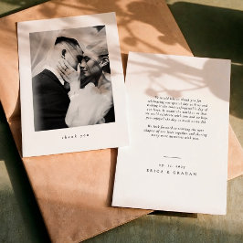 Classic Minimalist Wedding Thank You Card サンキューカード