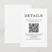 Classic Minimalist White & black Enclosure Card エンクロージャーカード (正面/裏面)