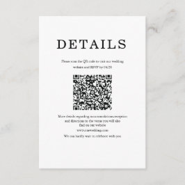 Classic Minimalist White & black Enclosure Card エンクロージャーカード