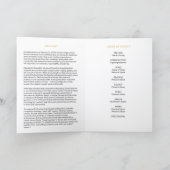 Classic Minimalist White Funeral Program 招待状 (内部)