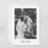 Classic Minimalistic Script Wedding Photo サンキューカード (正面)