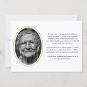Classic Modern 4-Photo Printed/Downloadable Death 案内状 (裏面)