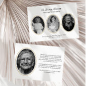 Classic Modern 4-Photo Printed/Downloadable Death 案内状