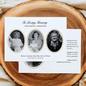 Classic Modern 4-Photo Printed/Downloadable Death 案内状