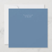 Classic modern deep blue baptism Invitation 招待状 (裏面)