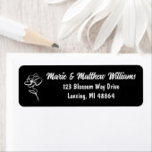 Classic & Modern Gothic Black Wedding Address ラベル (インサイチュ)