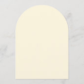 Classic Modern Ivory Birds Romantic Wedding Arch 招待状 (裏面)