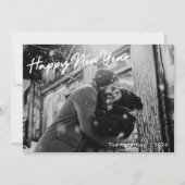 Classic Modern Lovely New Years Newlywed Photo シーズンカード (正面)