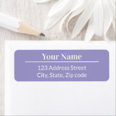 Classic Modern Minimal Light Purple Name Address ラベル (インサイチュ)