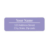 Classic Modern Minimal Light Purple Name Address ラベル (正面)