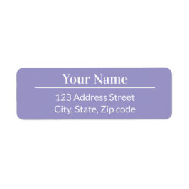 Classic Modern Minimal Light Purple Name Address ラベル