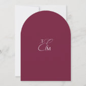 Classic Modern Minimal Pink Wedding  招待状 (裏面)