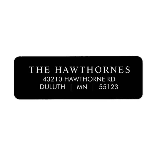 Classic Modern Minimal Return Address  ラベル (正面)