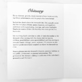 Classic Modern Script 2-Photo Funeral 三つ折りプログラム (内部最初)