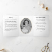 Classic Modern Script 2-Photo Funeral 三つ折りプログラム (内部)