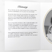 Classic Modern Script 2-Photo Funeral 三つ折りプログラム (内部最初)