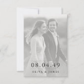 Classic Modern Script Photo Wedding Invitation 招待状 (正面)