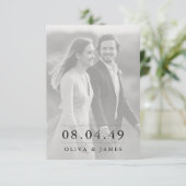 Classic Modern Script Photo Wedding Invitation 招待状 (スタンド正面)
