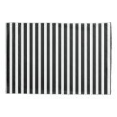 Classic Modern Striped Black and White 枕カバー (裏面-左)