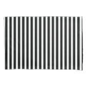 Classic Modern Striped Black and White 枕カバー (正面左)
