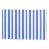 Classic Modern Striped Royal Blue and White 枕カバー (裏面-左)