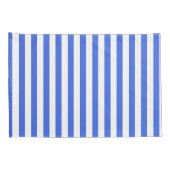 Classic Modern Striped Royal Blue and White 枕カバー (裏面-右)