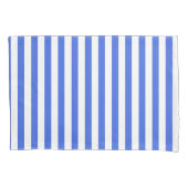 Classic Modern Striped Royal Blue and White 枕カバー (正面左)