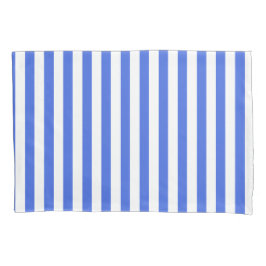 Classic Modern Striped Royal Blue and White 枕カバー
