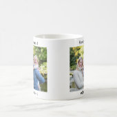 Classic Modern Two Photo Minimalist Family Keepsak コーヒーマグカップ (中央)