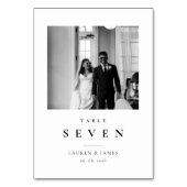 Classic Modern Wedding Photo Table Number Card テーブルナンバー (裏面)