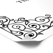 Classic Monogram Border Wedding Welcome Sign ポスター (コーナー)