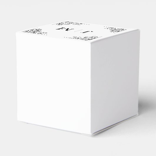 Classic Monogram Elegant Border Wedding フェイバーボックス (裏面サイド)