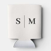 Classic Monogram Elegant White Wedding Can Cooler 缶クーラー (裏面)