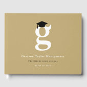 Classic Monogram G And Graduation Cap Grad Party ゲストブック (正面)