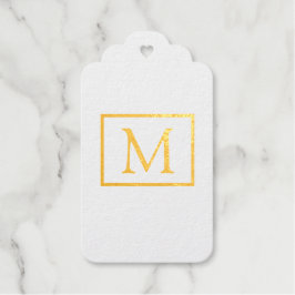 Classic Monogram Gold Foil Gift Tag ギフトタグ