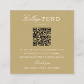 Classic Monogram Gold 'K' Graduation College Fund エンクロージャーカード (裏面)